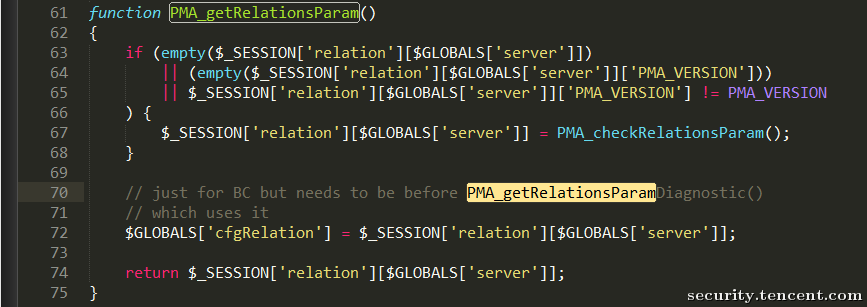跟进 PMA_getRelationsParam